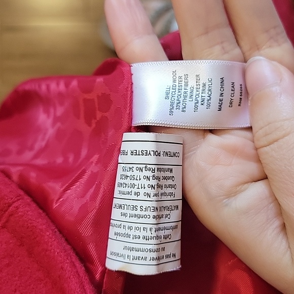 Express Red Peacoat - Picture 6 of 6